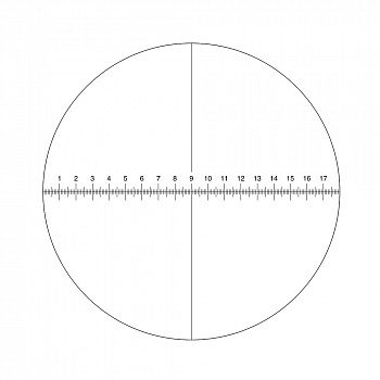 Окуляр для микроскопа Микромед 10х18 со шкалой (М1 М2 inf.) (D 23.2 мм)